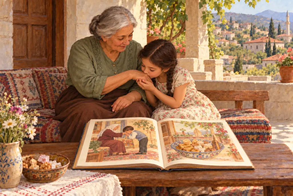 Generational Heritage and Love Between Grandmother and Grandchild